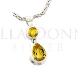 Silver & Yellow Citrine Pend