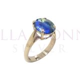 Silver & 10x14 Facet Moonstone Ring