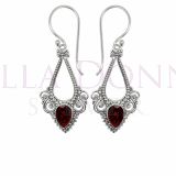 Silver & Garnet Earrings