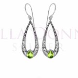 Silver & Peridot Fili Earrings