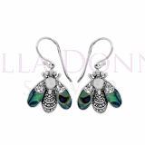 Silver & Paua Bee Earrings