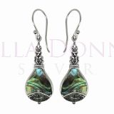 Silver & Paua Filigree ERs