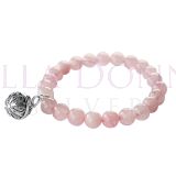 8mm Rose Qtz HB Bracelet