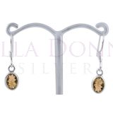 Silver & Smokey Quartz Earring