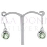 Silver & Green Amethyst ERs