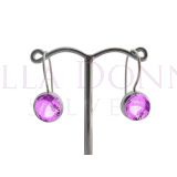 Silver & 8mm Amethyst Earrings