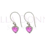 Silver & Trillion Amethyst Earrings