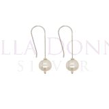 Silver & 8mm White Pearl ERs
