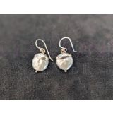 Silver & White Coin Pearl ERs
