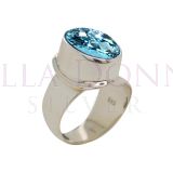 Silver & BT 10x14 Ov Adj Ring