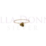 Silver & 4mm Trillion YC Ring