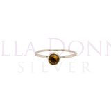 Silver & 4mm Round YC Ring
