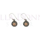 Silver & 18ct RG Earrings
