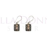 Silver & 18ct RG Earrings