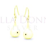 14ct YG Flash Lge Teardrop ERs
