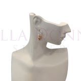 Silver & RG 13 Heart Hoop Stud