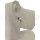 Silver 13 Teardrop Studs