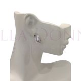 Silver & 18 Teardrop Studs