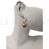 Silver & YG 14 Ball Hoop Studs