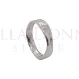 Silver 5mm Flat Dimpled Ring