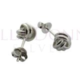 Silver 7mm Knot Studs