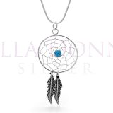 Silver Turq 25mm DreamCatcher
