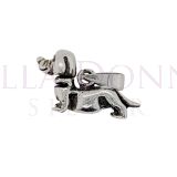 Silver Dachshund Dog Pendant