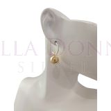 Silver & YG Ball Hoop Studs