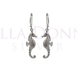 Silver Seahorse Earrings