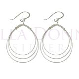 Silver Boho Drop Earrings
