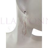 Silver & RG 2 Drop Earrings