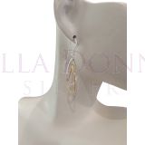 Silver & YG 2 Drop Earrings