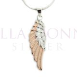 Silver & RG Angel Wing Pendant