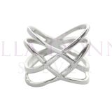 Silver Criss Cross Ring