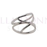 Silver Criss Cross Ring