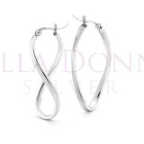 Silver Infinity Hoops