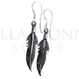 Silver Feather Earrings