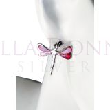 Silver & Pink MOP Dragonfly St