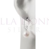 Silver & Pearl Drop Earrings