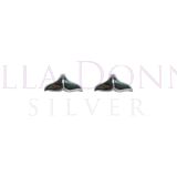 Silver & Paua Whale Tail Studs