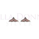 Silver & PMOP Whale Tail Studs
