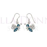 Silver & Turq Bee Earrings