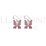 Silver & Pink MOP Butterfly ER