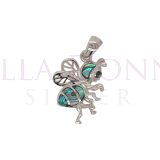 Silver & Paua Bee Pendant