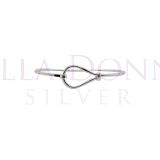 Silver Drop Knot Bangle