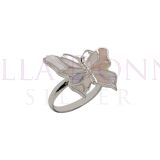 Silver & MOP Butterfly Ring