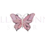 Silver Pink MOP Butterfly Ring