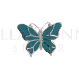 Silver & Turq Butterfly Ring