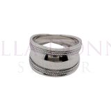 Silver Convex Plain Plait Ring