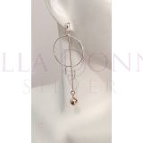 Silver & RG-Plated Earrings